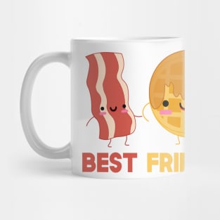 Bacon and Waffles Best Friends Matching Couple Mug